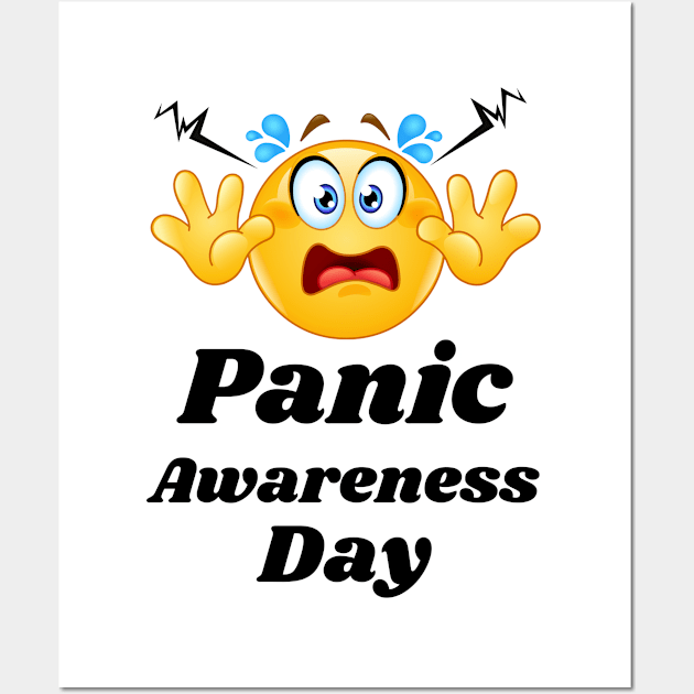 Panic awareness day with white text Wall Art by Blue Butterfly Designs 